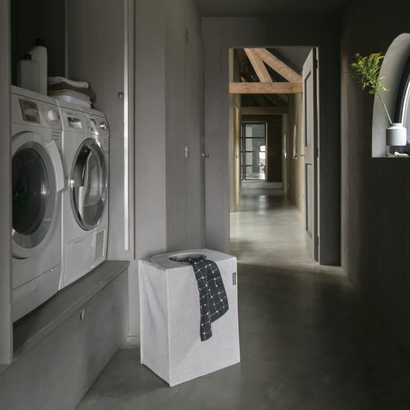 Cos de rufe Brabantia 1001093, 55 L, Fund solid si detasabil, Manere magnetice, Gri