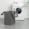 Cos de rufe Brabantia 1001094, 55 L, Fund solid si detasabil, Manere magnetice, Negru