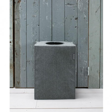 Cos de rufe Brabantia 1001094, 55 L, Fund solid si detasabil, Manere magnetice, Negru