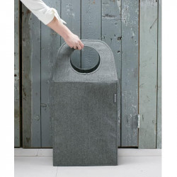 Cos de rufe Brabantia 1001094, 55 L, Fund solid si detasabil, Manere magnetice, Negru