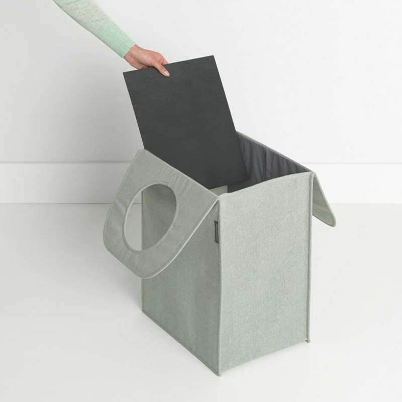 Cos de rufe Brabantia 1001095, 55 L, Fund solid si detasabil, Manere magnetice, Verde