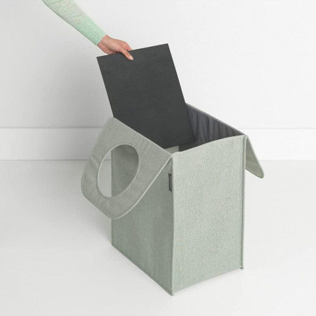 Cos de rufe Brabantia 1001095, 55 L, Fund solid si detasabil, Manere magnetice, Verde