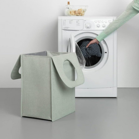 Cos de rufe Brabantia 1001095, 55 L, Fund solid si detasabil, Manere magnetice, Verde