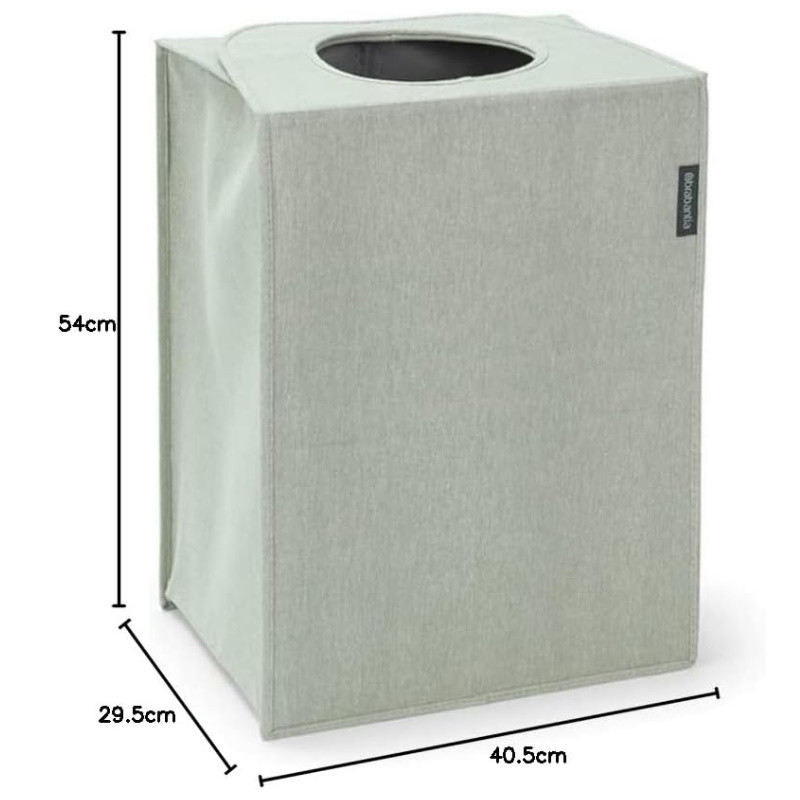 Cos de rufe Brabantia 1001095, 55 L, Fund solid si detasabil, Manere magnetice, Verde