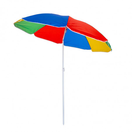 Umbrela de plaja Muhler U5037 651449, 180x180 cm, Fara suport, Brat rabatabil, 8 spițe, Multicolor