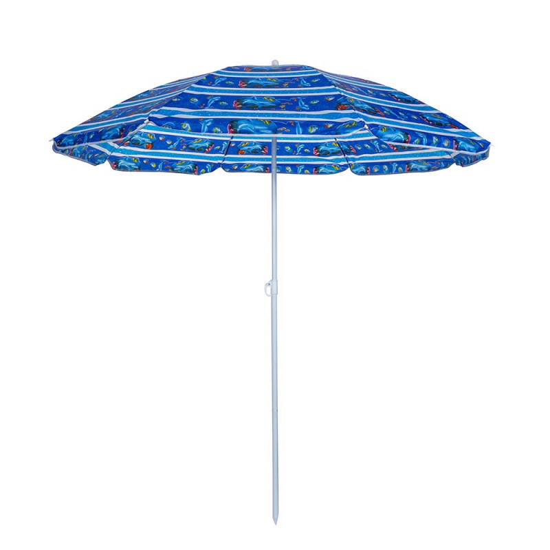 Umbrela de plaja Muhler U5037 651449, 180x180 cm, Fara suport, Brat rabatabil, 8 spițe, Multicolor