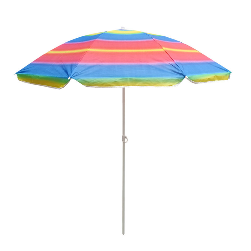 Umbrela de plaja Muhler U5037 651449, 180x180 cm, Fara suport, Brat rabatabil, 8 spițe, Multicolor