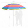 Umbrela de plaja Muhler U5037 651449, 180x180 cm, Fara suport, Brat rabatabil, 8 spițe, Multicolor
