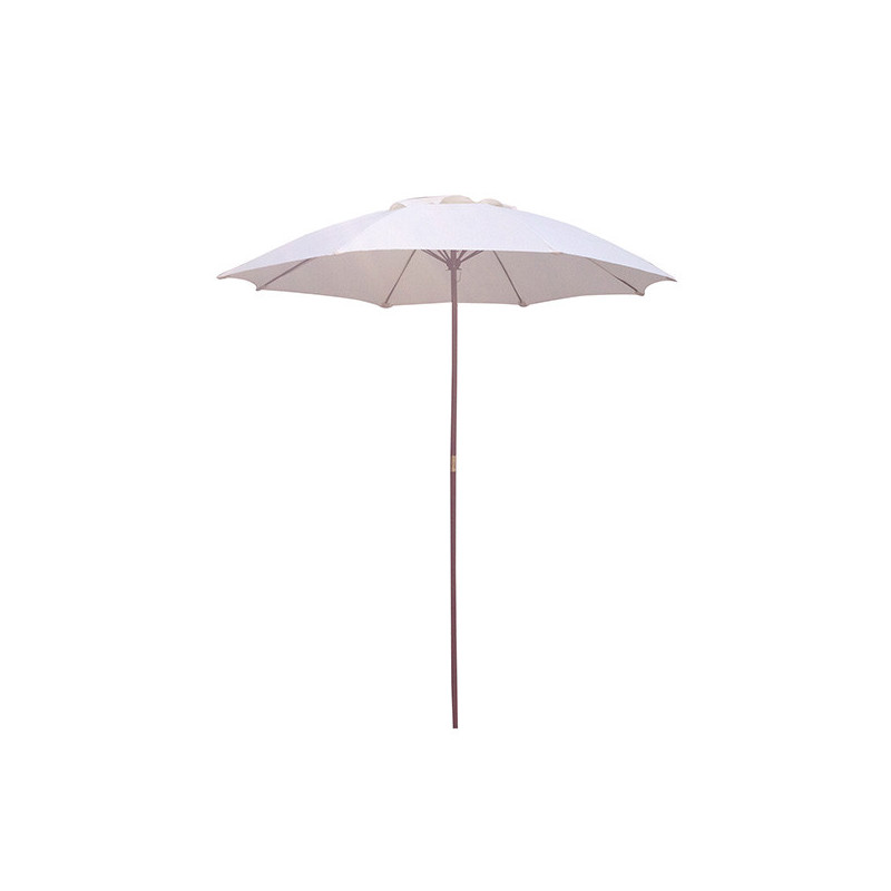 Umbrela de gradina MUHLER UW-2057 651487, 2 m, 8 spite de bambus, Alb