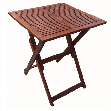 Set de grădină Kreta Muhler Meranti 1001746, 3 piese, Lemn Meranti/Shorea, Pliabil, Roșu-maro