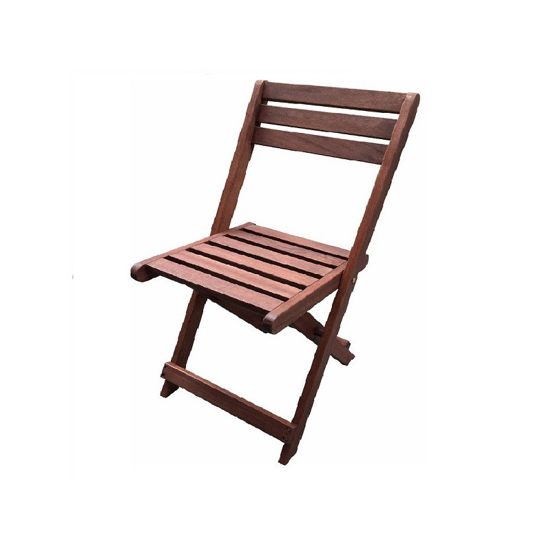 Set de grădină Kreta Muhler Meranti 1001746, 3 piese, Lemn Meranti/Shorea, Pliabil, Roșu-maro