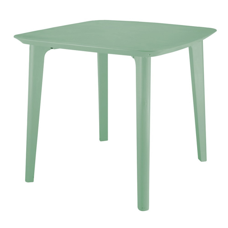 Masă de grădină PP Muhler HPC8841 1001786, 85x85x75 cm, Construcție ușoară și stabilă, Verde deschis