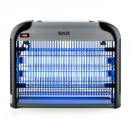 Lampa UVA pentru insecte Muhler MIK-60 1003953, 30W, 60 m², Sigura pentru oameni si animale, Tava detasabila, Negru/gri