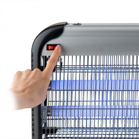 Lampa UVA pentru insecte Muhler MIK-100 1003954, 40W, 100 m², Sigura pentru oameni si animale, Functionare silentioasa, Negru/gri