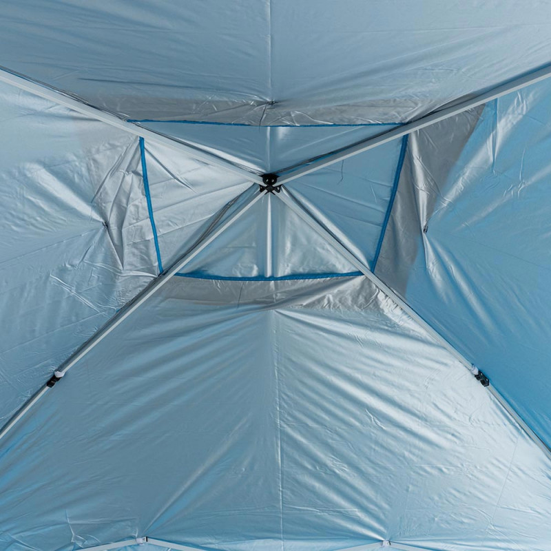 Cort pliabil Muhler 1006066, 3x3 m, 2.4 m inaltime, POP UP, Albastru
