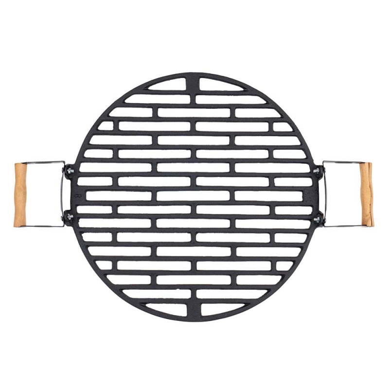 Gratar din fonta Muhler 1008592, Ø37 cm, Carbune, Reglabil, Control flux de aer, Negru