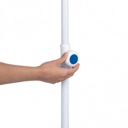 Umbrela de plaja MUHLER 2119 1008628, Ø160 cm, 195 cm inaltime, 8 spite, Protectie UV UPF 50+, Brat detasabil, Albastru