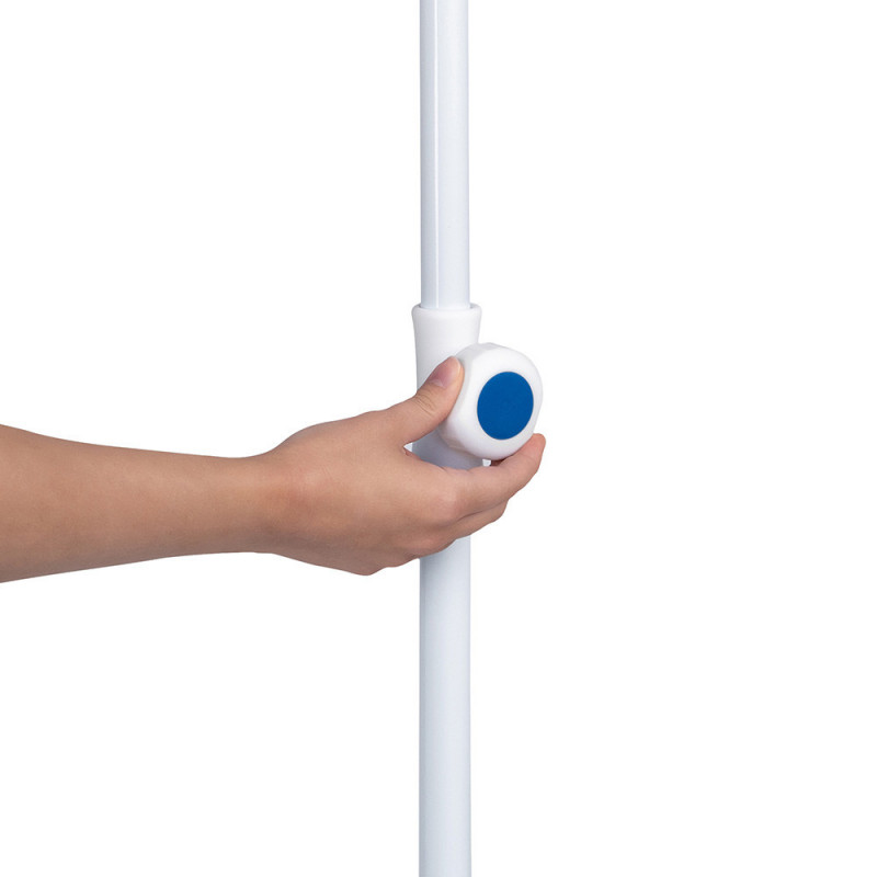 Umbrela de plaja MUHLER 2119 1008628, Ø160 cm, 195 cm inaltime, 8 spite, Protectie UV UPF 50+, Brat detasabil, Albastru