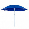 Umbrela de plaja MUHLER 2117 1008638, Ø190 cm, 210 cm inaltime, 10 spite, Protectie UV UPF 50+, Albastru