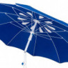 Umbrela de plaja MUHLER 2117 1008638, Ø190 cm, 210 cm inaltime, 10 spite, Protectie UV UPF 50+, Albastru