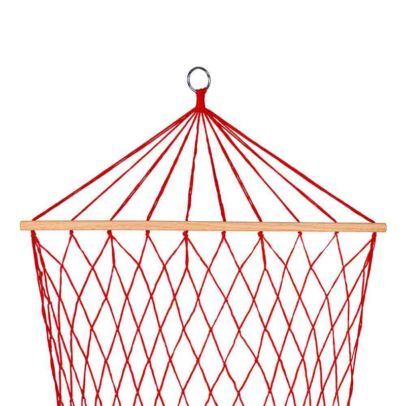 Hamac din franghie Muhler 9041, Single, Pana la 100 kg, Rosu