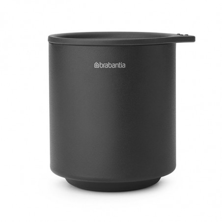 Cutie accesorii pentru baie Brabantia MindSet Mineral 1005686, Baza antiderapanta, Finisaj mineral, Gri