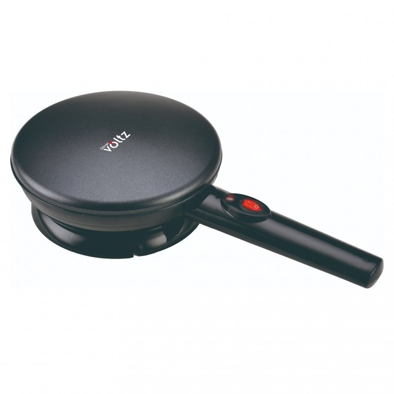 Tigaie electrica pentru clatite Oliver Voltz OV51323B, 800W, Termostat, Indicator luminos, Acoperire neaderenta, Negru
