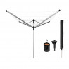 Brabantia Lift-O-Matic Advance spațiu exterior 90300255, 60 m, Înălțime reglabilă, Ancoră pentru beton, Cutie, Geantă cu cleme, Rezistent la coroziune, Inox