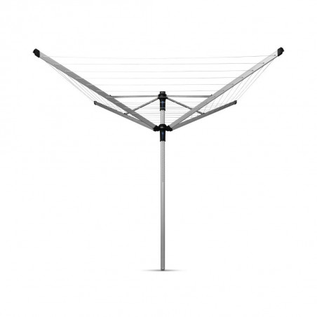 Suport de uscare Brabantia Lift-O-Matic Advance 90300253, 50 m, înălțime reglabilă, ancoră pentru beton, husă, sac cu agrafe, rezistent la coroziune, oțel inoxidabil