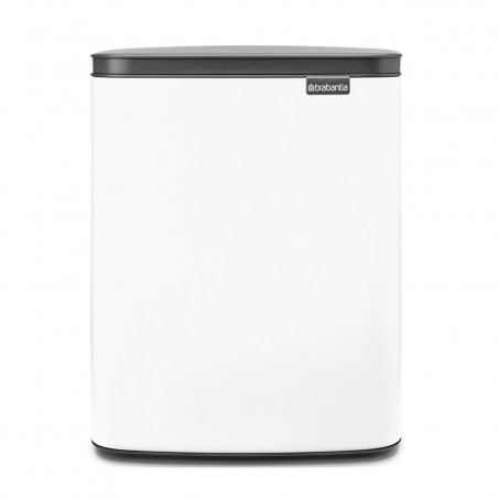 Cos de rufe Brabantia Bo Small 1006633, 12 L, Deschidere silentioasa si lina, Baza antiderapanta, Alb