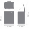 Cos de rufe Brabantia Bo Small 1006633, 12 L, Deschidere silentioasa si lina, Baza antiderapanta, Alb