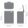 Cos de gunoi Brabantia Bo Small 1006637, 12 L, Deschidere silentioasa si lina, Baza antiderapanta, Albastru deschis