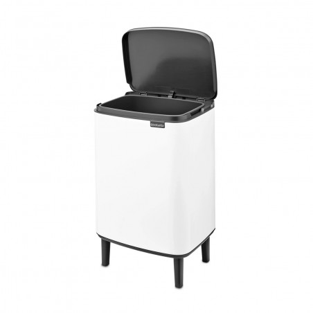Cos de gunoi Brabantia Bo Small Hi 1006647, 12 L, Deschidere lina si silentioasa, Baza antiderapanta, Alb