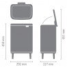 Cos de gunoi Brabantia Bo Small Hi 1006647, 12 L, Deschidere lina si silentioasa, Baza antiderapanta, Alb