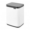 Cos de gunoi Brabantia Bo Small 1006621, 4 L, Deschidere lina si silentioasa, Baza antiderapanta, Alb