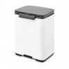 Cos de gunoi Brabantia Bo Small 1006621, 4 L, Deschidere lina si silentioasa, Baza antiderapanta, Alb