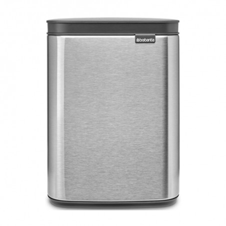 Cos de gunoi Brabantia Bo Small 1006625, 4 L, Deschidere lina si silentioasa, Baza antiderapanta, Rezistent la amprente, Inox/Mat