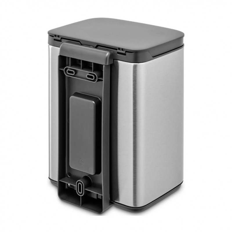 Cos de gunoi Brabantia Bo Small 1006625, 4 L, Deschidere lina si silentioasa, Baza antiderapanta, Rezistent la amprente, Inox/Mat