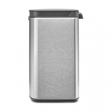 Cos de gunoi Brabantia Bo Small 1006625, 4 L, Deschidere lina si silentioasa, Baza antiderapanta, Rezistent la amprente, Inox/Mat