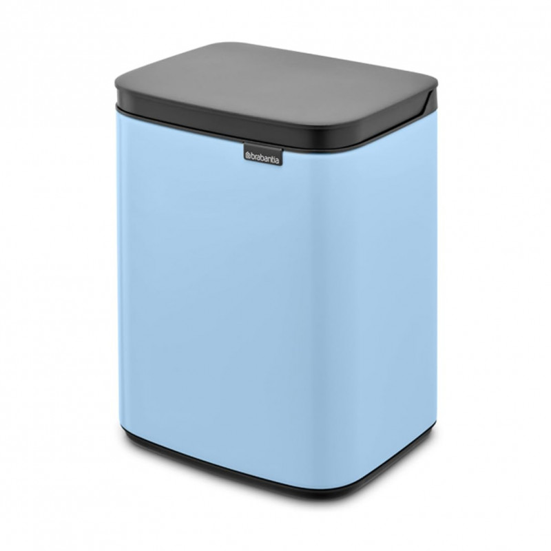 Cos de gunoi Brabantia Bo Small 1006626, 4 L, Deschidere lina si silentioasa, Baza antiderapanta, Albastru deschis