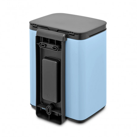 Cos de gunoi Brabantia Bo Small 1006626, 4 L, Deschidere lina si silentioasa, Baza antiderapanta, Albastru deschis