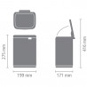 Cos de gunoi Brabantia Bo Small 1006626, 4 L, Deschidere lina si silentioasa, Baza antiderapanta, Albastru deschis
