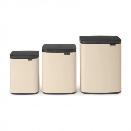 Cos de gunoi Brabantia Bo Small 1008865, 4 L, Deschidere lina si silentioasa, Baza antiderapanta, Bej