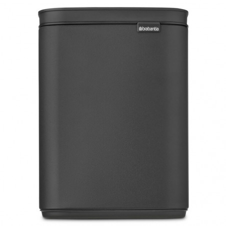 Cos de gunoi Brabantia Bo Small 1008866, 4 L, Deschidere lina si silentioasa, Baza antiderapanta, Acoperire minerala, Gri inchis
