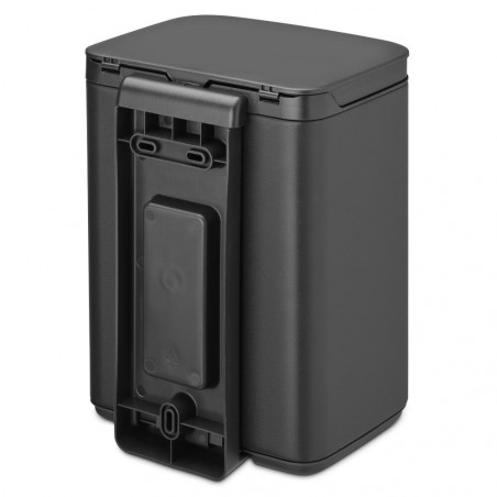 Cos de gunoi Brabantia Bo Small 1008866, 4 L, Deschidere lina si silentioasa, Baza antiderapanta, Acoperire minerala, Gri inchis