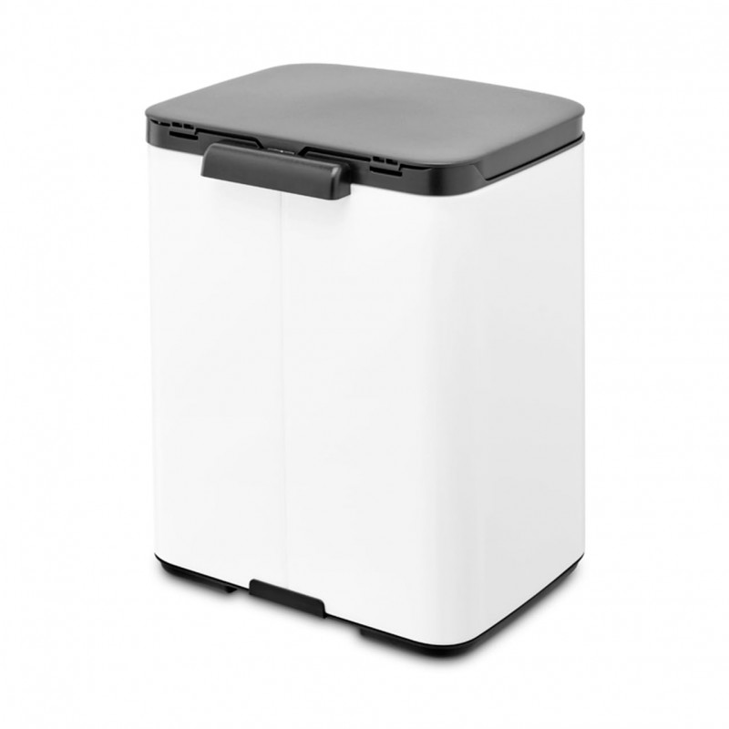 Cos de gunoi Brabantia Bo Small 1006627, 7 L, Deschidere lina si silentioasa, Baza antiderapanta, Alb