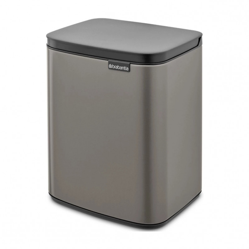 Cos de gunoi Brabantia Bo Small 1006628, 7 L, Deschidere lina si silentioasa, Baza antiderapanta, Gri