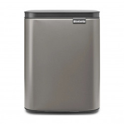 Cos de gunoi Brabantia Bo Small 1006628, 7 L, Deschidere lina si silentioasa, Baza antiderapanta, Gri