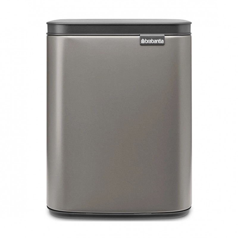Cos de gunoi Brabantia Bo Small 1006628, 7 L, Deschidere lina si silentioasa, Baza antiderapanta, Gri