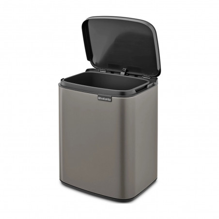 Cos de gunoi Brabantia Bo Small 1006628, 7 L, Deschidere lina si silentioasa, Baza antiderapanta, Gri